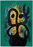 Femme avec une colombe (Woman with a Dove) (M. 597) by Joan Miró, 1969, Lithograph in colours, on BFK Rives paper, the full sheet, sold Sep 2025