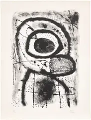 Le penseur (The Thinker) (M. 182) by Joan Miró, 1958, Lithograph, on Arches paper, with full margins, sold Sep 2025