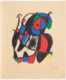 Joan Miró, Joan Miró Lithographs II: one print (M. 1049, see C. Bks. 198), 1975, Lithograph in colours, on Arches paper, with full margins