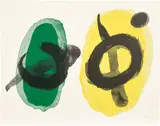 Joan Miró, Jaune et vert (Yellow and Green) (M. 304), 1961, Lithograph in colours, on BFK Rives paper, with full margins