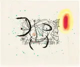 Joan Miró, Fissures (Cracks): plate 11 (D. 475, see C. Bks. 130), 1969, Etching and aquatint in colours, on BFK Rives paper, the full sheet