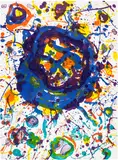 Sam Francis, Untitled, from Michel Waldberg, Poèmes dans le ciel (Poems in the Sky) (L. L272), 1986, Lithograph in colours, on BFK Rives paper, the full sheet