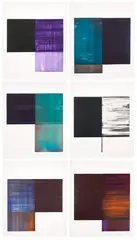Callum Innes, LB, 2022, The complete set of six aquatint and lavis in colours, on Super Alfa paper, with full margins