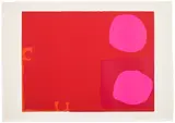 Patrick Heron, Two Magenta Discs in Dark Reds: April 1970, 1970, Screenprint in colours, on J. Green paper, with full margins