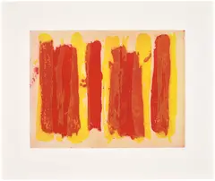 Patrick Heron, The Brushworks Series: plate 11, 1999, Etching and aquatint in colours, on Arches paper, with full margins