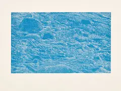 Franz Gertsch, Cima del mar (Top of the Sea) (Parkett 28), 1990/91, Woodcut in blue, on Heizaburo Japan paper, with full margins