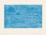 Franz Gertsch, Cima del mar (Top of the Sea) (Parkett 28), 1990/91, Woodcut in blue, on Heizaburo Japan paper, with full margins