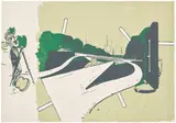 Neo Rauch, Ankunft / Erwartung (Arrival / Expectation) (S. p. 73), 1997, Screenprint in colours, on wove paper, the full sheet