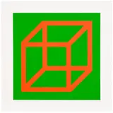 Sol LeWitt, Open Cube in Color on Color: one print (K. 2003.05), 2003, Linocut in colours, on Somerset paper, with full margins