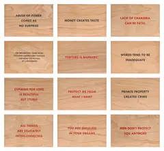 Truisms: 12 works by Jenny Holzer, 2018, Twelve screenprints in colours, on wood, sold Sep 2025