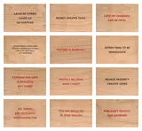 Jenny Holzer, Truisms: 12 works, 2018, Twelve screenprints in colours, on wood