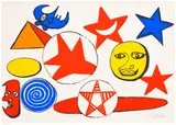 Alexander Calder, L'etoile rouge (The Red Star), 1976, Lithograph in colours, on Arches paper, the full sheet