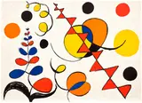 Alexander Calder, La mémoire élémentaire (Elementary Memory): one print, 1976, Lithograph in colours, on Japon nacré, the full sheet