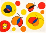 Alexander Calder, La mémoire élémentaire (Elementary Memory): one print, 1976, Lithograph in colours, on Japon nacré, the full sheet