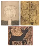 Rufino Tamayo, Rufino Tamayo 15 aguafuertes (15 Etchings): three prints (P. 177; 261; 264), 1975-79, Three etchings with carborundum in colours, on Guarro paper, the full sheets