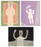 Rufino Tamayo, Rufino Tamayo 16 aguafuertes (16 Etchings): three prints (P. 193; 199; 204), 1976, Three etchings in colours, on Guarro paper, the full sheets