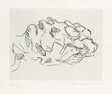 Frank Auerbach, Sleep (H. 29), 2001, Etching, on Saunders paper, with full margins
