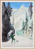 Peter Doig, Couloir 1, from Zermatt (D1-1), 2022, Giclée print in colours, on cotton smooth rag paper, the full sheet