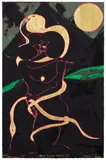 Chris Ofili, Afro Lunar Lovers II, 2005, Giclée print and screenprint in colours with embossing and gold leaf, on wove paper, the full sheet