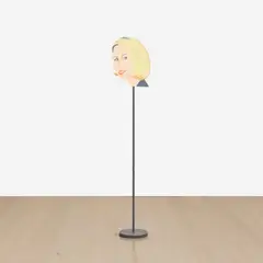 Jessica (cutout edition, weather vane) (S. 352) by Alex Katz, 2002, Shaped aluminium multiple with screenprint in colours on both sides, with a bronze stand and base, sold Sep 2025