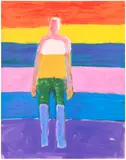 Katherine Bradford, Person with Colors, 2024, Screenprint in colours, on Somerset Satin paper, the full sheet