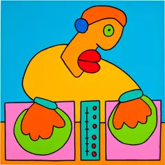 The energy of the moment takes us through the night by Thierry Noir, 2024, Screenprint in colours, on Somerset paper, the full sheet, sold Sep 2025