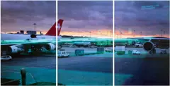 Ohne Titel (Airport Zürich, 2000) by Peter Fischli and David Weiss, 2007, Offset lithograph in colours, on three sheets of smooth wove paper, the full sheets, sold Sep 2025
