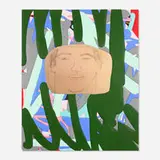 Sadie Benning, The Basher, 2017, Wood, aqua resin, casein, and acrylic gouache, digital print