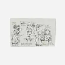 Robert Crumb, Sue Corcoran, 2001, ink and correction fluid on paper