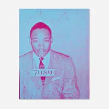 Russell Young, Martin Luther King, 2004-05, screenprint in colors on canvas