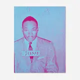 Russell Young, Martin Luther King, 2004-05, screenprint in colors on canvas