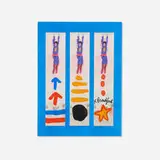 Katherine Bradford, Untitled (Bookmarks), 2018, archival print with hand-painting