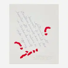 Guy de Cointet, The Delicately Rich..., c. 1980, ink on paper