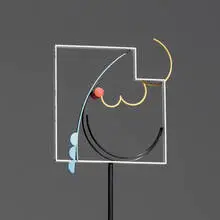 Pole Drawing by Fletcher Benton, c. 1988, painted steel, sold Nov 2025