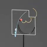 Fletcher Benton, Pole Drawing, c. 1988, painted steel