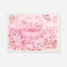 Scherezade García, Pink Landscape from Paradise, 2001, watercolor on paper