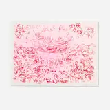 Scherezade García, Pink Landscape from Paradise, 2001, watercolor on paper