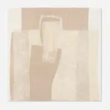 Faustino Aizkorbe, Personaje, 2003, collage on wood panel