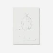 The Harlequin by Rafael Coronel, graphite on paper, sold Oct 2025