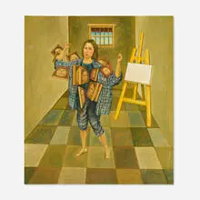 Magalys Reyes Peña, El taller del Artista, 1994, oil on canvas