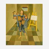 Magalys Reyes Peña, El taller del Artista, 1994, oil on canvas