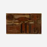 Walter Deliotti, Construcción, 1990, oil on wood construction