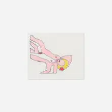 Tom Wesselmann, Study for Sunset Nude with Choker, 2004, ink and colored pencil on rag tracing paper