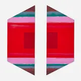 Paul Reed, Gilport F XVI (diptych), 1972, oil on canvas in two parts