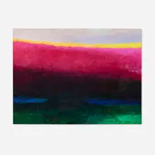 Wolf Kahn, Last Glow, 1990, oil on linen