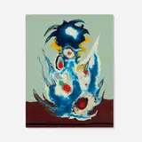 Knud Merrild, Flux Flower, 1947, oil on panel