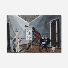 William Hesthal, The Studio, 1941, gouache on paper