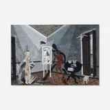 William Hesthal, The Studio, 1941, gouache on paper