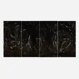 Aaron Young, Clubhouse, 2007, rubber, beer and acrylic on aluminum in four parts