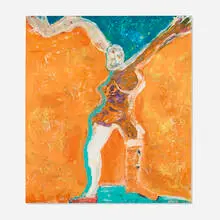 George McNeil, Red Shoe Dancer, 1980, oil on canvas